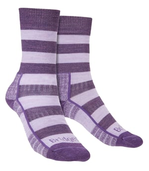 Bridgedale - Womens Hiking Lightweight Merino Socks - Lilac / Purple
