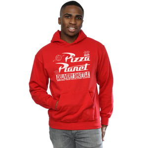 Disney Mens Toy Story Pizza Planet Logo Hoodie (Red)