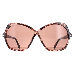 Tom Ford Rosemin FT1013 55Y gekleurde havana violette zonnebril