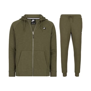Nike Sportswear Men's Optic Full Zip Tracksuit, Olive
