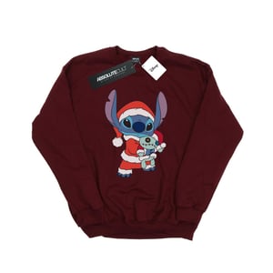 Disney Heren Lilo en Stitch Kerst Sweatshirt (Bourgondië)