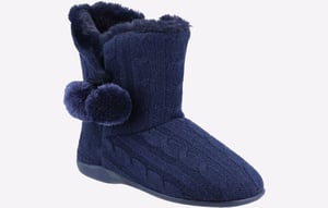 Fleet & Foster Apple Knitted Bootie Slippers Womens
