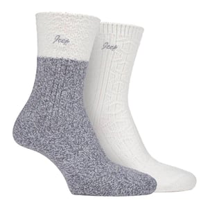 Jeep - 2 Pack Ladies Supersoft Hiking Boot Socks