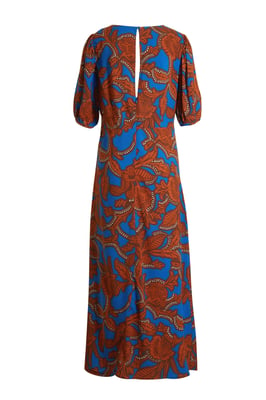 B.Young jurk BYJOSA met all-over print terra/blauw