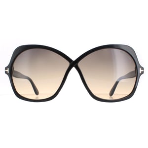 Tom Ford Butterfly Dam Glänsande Svart Rök Gradient Rosemin FT1013