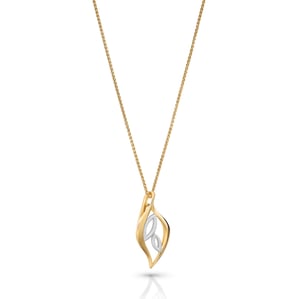 Orphelia 'Charlotte' Dames 925 Sterling Zilveren Ketting met Hanger - Zilver/Goud ZH-7523/G