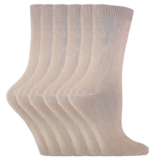 Sock Snob - 6 par enfärgade bomullsstrumpor för damer