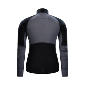 Mountain Warehouse Heren Ultra Merino Wol Zip Hals Base Layer Top (Zwart)