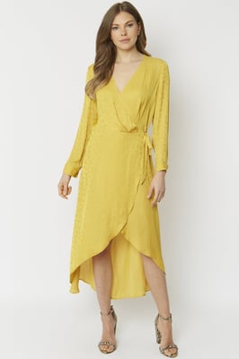 Shara Silk Blend Wrap Dress