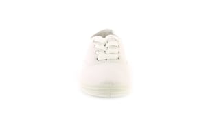 Ladies/Women's White Lace Ups Pumps With Stripy Sock Lining