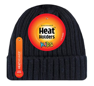 Heat Holders - Set med mössa och handskar för flickor - Chunky Ribbed Thermal Winter Hat & Gloves