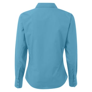 Premier Dames/Dames Popeline Blouse met Lange Mouwen (Turquoise)