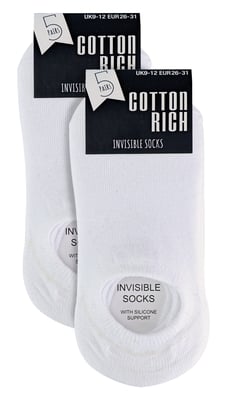 10 par multipack osynliga barnstrumpor | Sock Snob | andningsbara vita no show-strumpor för flickor och pojkar - vit