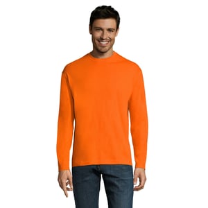 SOLS Heren Monarch T-shirt met lange mouwen (Oranje)