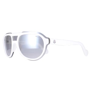 Moncler ML0055 24C witte rookspiegel zonnebril