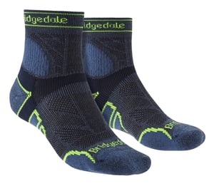 Bridgedale - Mens Running Lightweight Merino Wool Socks - Blue