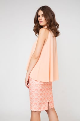 Peach Blossom Pencil Kjol