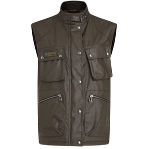 Belstaff Waxed Edition Dark Green Gilet Jacket