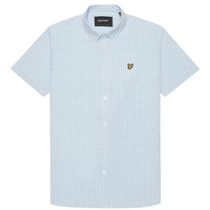 Lyle & Scott Short Sleeve Blue Gringham Shirt