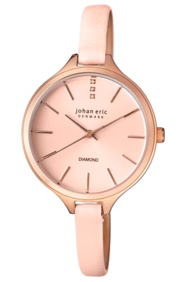Johan eric: herlev slim women's pink watch....