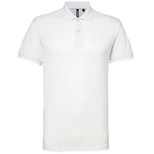 Asquith & Fox Mens Short Sleeve Performance Blend Polo Shirt (White)