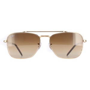Ray-Ban Square Unisex Gold Brown Gradient RB3636 New Caravan