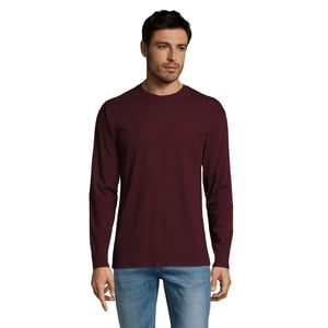 SOLS Heren Monarch T-Shirt met lange mouwen (Ossenbloed)