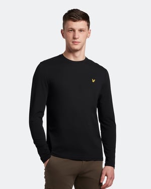 Lyle & Scott Gewoon T-shirt met lange mouwen in Zwart