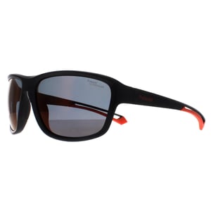 Polaroid Rechthoek Unisex Zwart Oranje Rood Spiegel Gepolariseerd Hoog Contrast PLD 7049/S