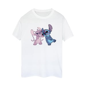 Disney Dames/Dames Lilo & Stitch Kisses Katoenen Vriendje T-shirt (Wit)