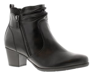 Jana Jayla Womens Zip Fasten Synthetic Upper Ankle Boot Black
