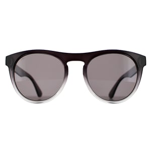 Serengeti Round Mens Shiny Black to Clear Saturn Polarized Smoke Kingman