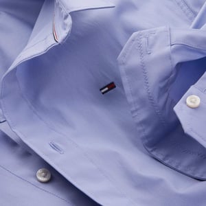 Tommy Jeans Skjortor Slim Fit Stretch Blå