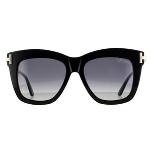 Tom Ford zonnebril Dasha FT0822 01D Glansende zwarte rookgradiënt gepolariseerd