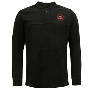 Supra Mens Long Sleeved Polo Top Casual Black T-Shirt 102088 008 A38A