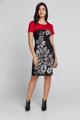 Red Floral Dress by Conquista