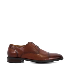 Dune Suffix Leren Heren Veterschoenen In Donkerbruin