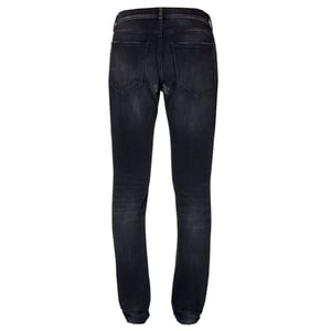 Diesel D-Strukt Black Destroyed Reinforced Denim Jeans
