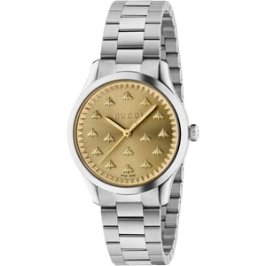 Gucci YA1265035 G-Timeless Gold Dial Ladies Watch