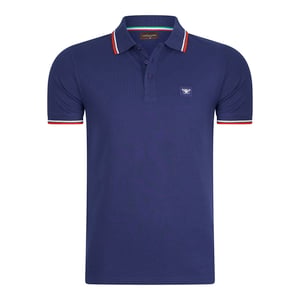 Cappuccino Italia Polo SS Polo Applicatie Pique Blauw