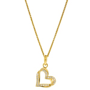 Orphelia 'Cecilia' Dames 925 Sterling Zilveren Hanger met Ketting - Goud ZH-7584/G