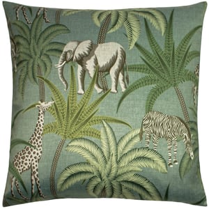 Paoletti Jungle Parade Botanical Satin Feel Cushion Cover