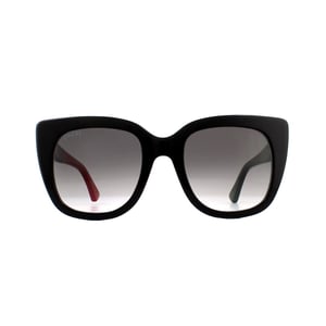 Gucci zonnebril GG0163SN 003 Zwart met rode en groene bruine gradiënt
