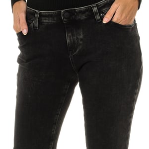 Dames lange stretch denim broek 6Y5J06-5D26Z