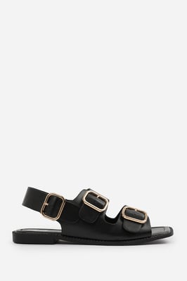 Wheres That From Womens 'Alora' Flatform Sandal With Multi Buckles Strap Detail