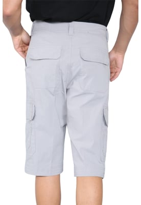 Mens Cargo Multi-Pocket Quick Dry Shorts in Grey