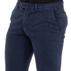 Men's long trousers with straight cut hems KMTA01