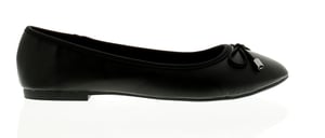 Platino Womens Flat Shoes Brittany Slip On black