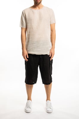 Takeshy Kurosawa T-shirt Lino Beige Herr
