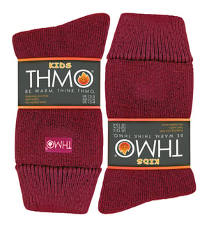Kids Thermal Socks for Winter | THMO | Warm Fluffy Fleece Inner Socks for Boys & Girls - Fuchsia